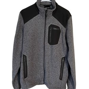Marmot Men's L, Gray, Two Tone, Full Zip Sweater Jacket, NWOT